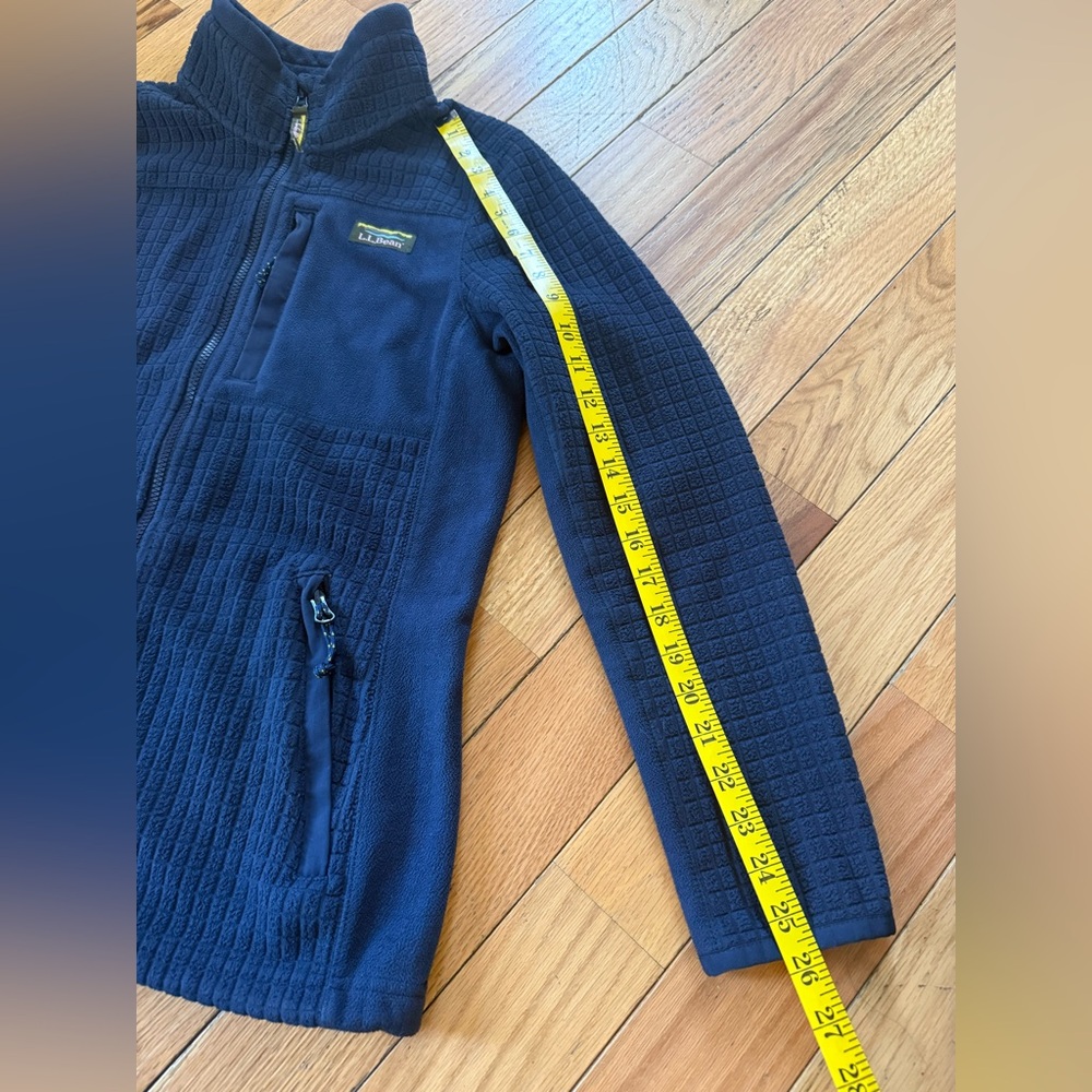 LL Bean Mountain Classic Windproof Fleece Jacket Womens Sz M Full Zip Navy Blue - Picture 9 of 11